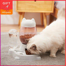 Load image into Gallery viewer, 2.2L Pet Dog Cat Automatic Feeder Bowl for Dogs Drinking Water 528ml Bottle Kitten Bowls Slow Food Feeding Container Supplies