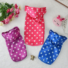 Load image into Gallery viewer, Portable Dogs Raincoat Waterproof Dog Puppy Dot Coat Dog Leisure Hoodies Apparel Raincoat Jacket Pet Costume For Small Dogs