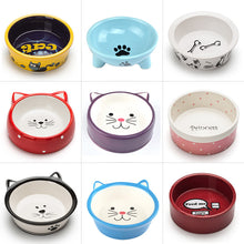 Load image into Gallery viewer, New Dog Cat Bowls Ceramic Travel Cartoon Letter Cat Feeding Feeder Water Bowl for Pet Dog Cats Puppy Outdoor Food Dish
