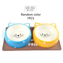 Load image into Gallery viewer, New Dog Cat Bowls Ceramic Travel Cartoon Letter Cat Feeding Feeder Water Bowl for Pet Dog Cats Puppy Outdoor Food Dish
