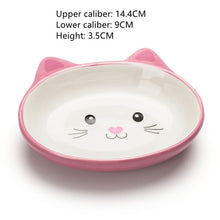 Load image into Gallery viewer, New Dog Cat Bowls Ceramic Travel Cartoon Letter Cat Feeding Feeder Water Bowl for Pet Dog Cats Puppy Outdoor Food Dish
