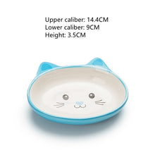 Load image into Gallery viewer, New Dog Cat Bowls Ceramic Travel Cartoon Letter Cat Feeding Feeder Water Bowl for Pet Dog Cats Puppy Outdoor Food Dish
