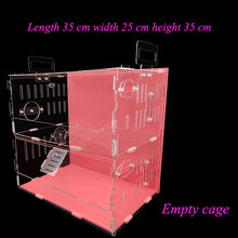 Load image into Gallery viewer, Blue Double Hamster Cage Large Size Dutch Pig Cage Acrylic Pet Nest Small Pet with 30x20x30cm
