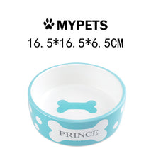 Load image into Gallery viewer, New Dog Cat Bowls Ceramic Travel Cartoon Letter Cat Feeding Feeder Water Bowl for Pet Dog Cats Puppy Outdoor Food Dish
