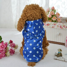 Load image into Gallery viewer, Portable Dogs Raincoat Waterproof Dog Puppy Dot Coat Dog Leisure Hoodies Apparel Raincoat Jacket Pet Costume For Small Dogs
