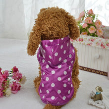 Load image into Gallery viewer, Portable Dogs Raincoat Waterproof Dog Puppy Dot Coat Dog Leisure Hoodies Apparel Raincoat Jacket Pet Costume For Small Dogs
