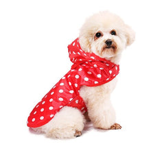 Load image into Gallery viewer, Portable Dogs Raincoat Waterproof Dog Puppy Dot Coat Dog Leisure Hoodies Apparel Raincoat Jacket Pet Costume For Small Dogs
