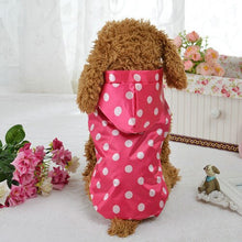 Load image into Gallery viewer, Portable Dogs Raincoat Waterproof Dog Puppy Dot Coat Dog Leisure Hoodies Apparel Raincoat Jacket Pet Costume For Small Dogs
